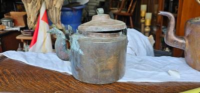 Copper Collection 3 Antique Teapots