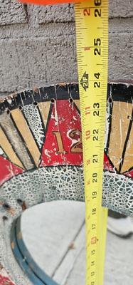Vintage carnival game wheel made into a mirror
