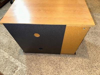 MEMOREX COMBO DVD/VHS PLAYER PLUS SMALL MEDIA STAND
