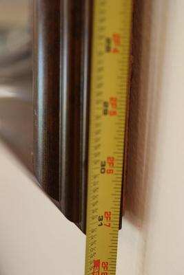 Large Brown Beveled Decor Mirror