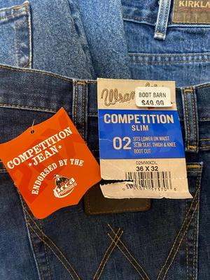 MENS HARLEY DAVIDSON, WRANGLER, KIRKLAND, AND IRON CO JEANS