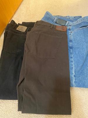 MENS HARLEY DAVIDSON JEANS, DOCKERS. WRANGLERS AND CROFT & BORROW JEANS 38x32