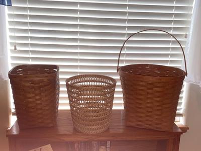 LONGABERGER BASKETS AND PLAIN BASKET
