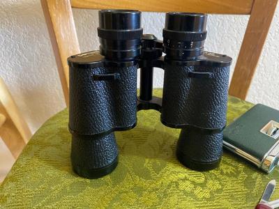 SWISS ARMY KNIFE, DOTLINE BINOCULARS, UNIQUE, SAFETY PIN, AND POCKET BINOCULAR