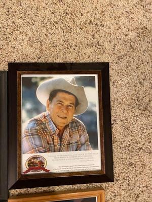 FRAMED PICTURES OF RONALD REGAN