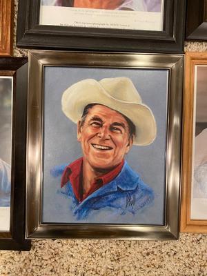 FRAMED PICTURES OF RONALD REGAN