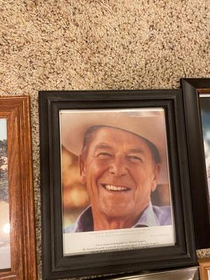 FRAMED PICTURES OF RONALD REGAN