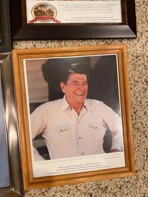 FRAMED PICTURES OF RONALD REGAN