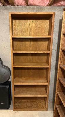 TALL SOLID WOOD BOOKCASE