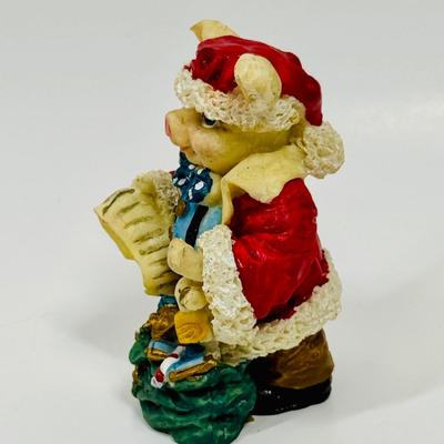 Christmas Pig Figurine