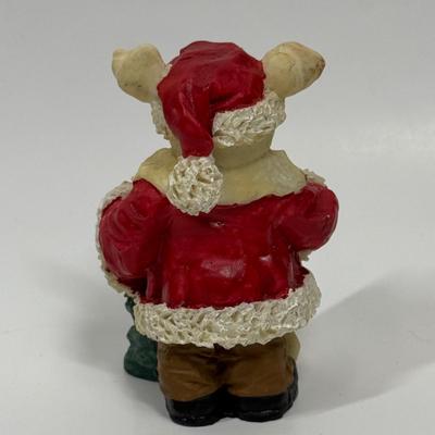 Christmas Pig Figurine