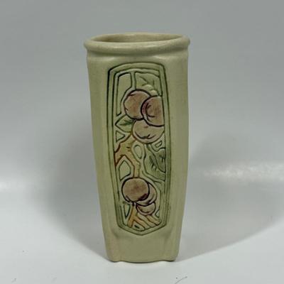 Antique Weller Pottery Roma Arts and Crafts Buttressed Incised Vase 7"