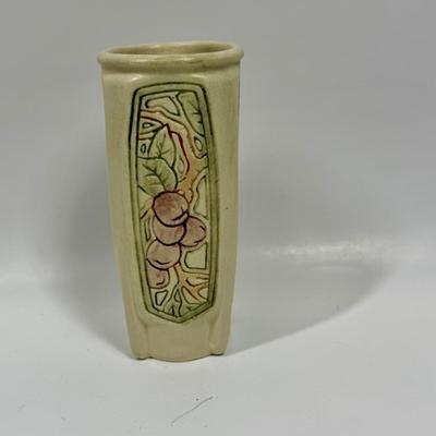 Antique Weller Pottery Roma Arts and Crafts Buttressed Incised Vase 7"