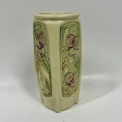 Antique Weller Pottery Roma Arts and Crafts Buttressed Incised Vase 7"