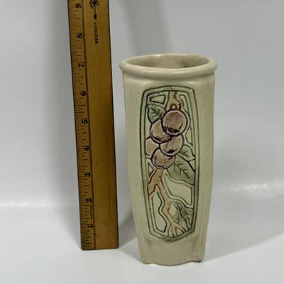 Antique Weller Pottery Roma Arts and Crafts Buttressed Incised Vase 7"
