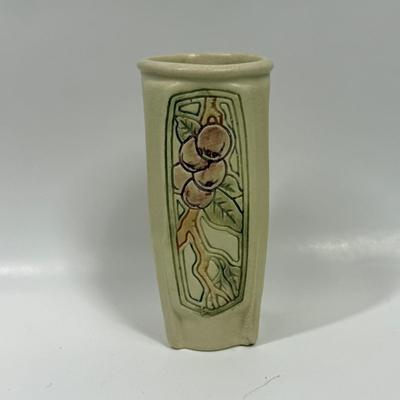 Antique Weller Pottery Roma Arts and Crafts Buttressed Incised Vase 7"