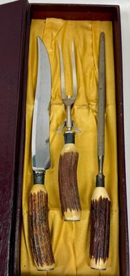 Staghorn Knife Set in box