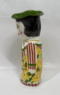 Vintage 1980’s Bella Casa “Daisy” Susan Paley By Ganz Hand Painted Ceramic Vase