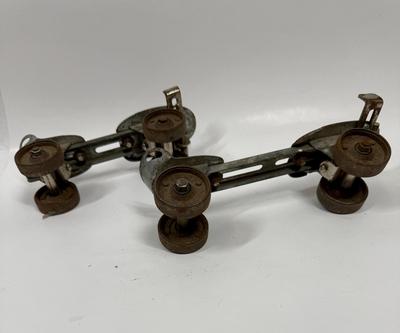 Vintage Strap-on Ware Brothers Metal Roller Skates