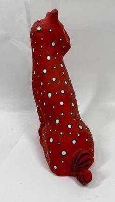 Vintage Oaxaca Mexican-Folk Art Style Papier-Mache Cat