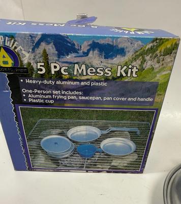 Lot of 2 Mess Kits Camping Equipment Food serving and storage aluminum