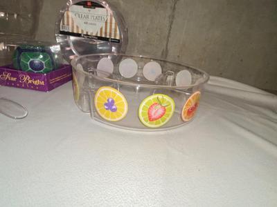 OUTDOOR PARTY DISHES AND CANDLE