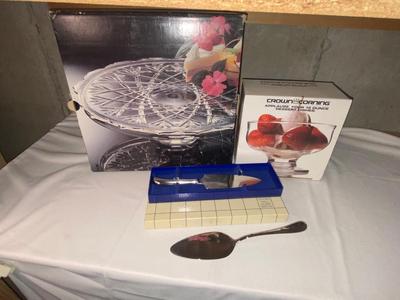 MIKASA CAKE PLATTER, DESSERT DISHES AND CAKE/PIE SERVER