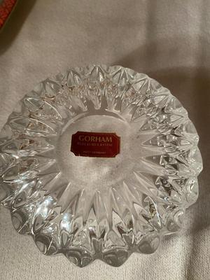 BEAUTIFUL LEAD CRYSTAL BOWL, ROYAL SILVER PLATED TONGS, AND MORE!