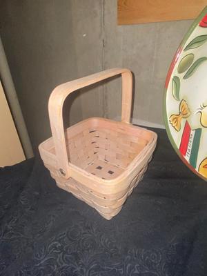 CLAY ART ITALIANO PLATTER, RAVIOLI MAKER, BAKING DISH & LONGABERGER BASKET