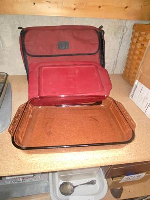 CASSEROLE DISHES WITH LIDS AND THERMAL CARRIER