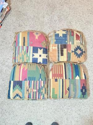 LIKE NEW 4 THICK SEAT CUSHIONS