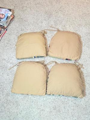 LIKE NEW 4 THICK SEAT CUSHIONS