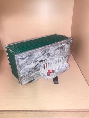 VINTAGE CHILDREN’S TOY PIANO AND ACCORDION