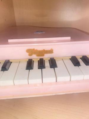 VINTAGE CHILDREN’S TOY PIANO AND ACCORDION