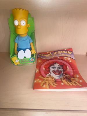 VINTAGE BART SIMPSON STILL IN PACKAGE AND RONALD MCDONALD COLORING BOOK