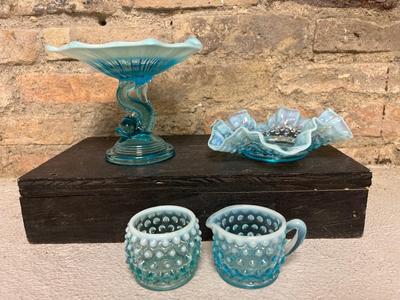 Blue Opalescent Pieces