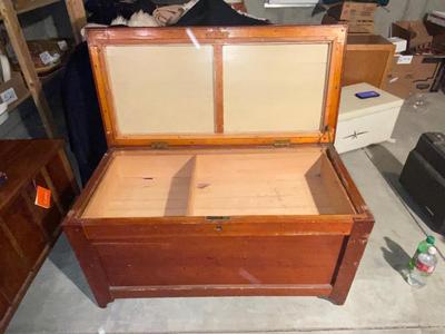 BIG STURDY OLD WOODEN CHEST