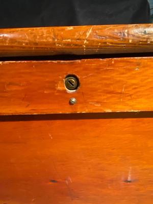BIG STURDY OLD WOODEN CHEST