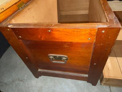 BIG STURDY OLD WOODEN CHEST