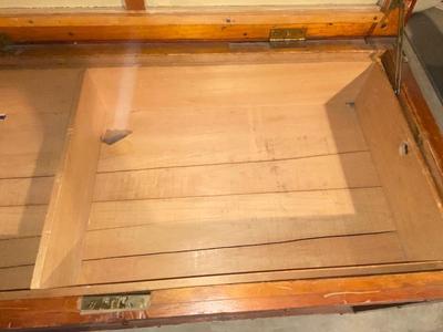 BIG STURDY OLD WOODEN CHEST