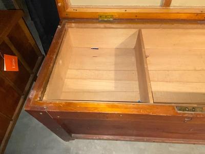 BIG STURDY OLD WOODEN CHEST