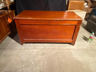 BIG STURDY OLD WOODEN CHEST