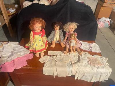 VERY VINTAGE DOLLS, CLOTHES AND QUILTS