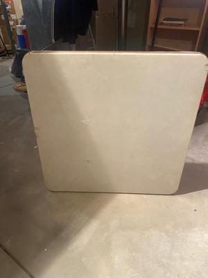FOLDING CARD TABLE AND PADDED FOLDING CHAIRS