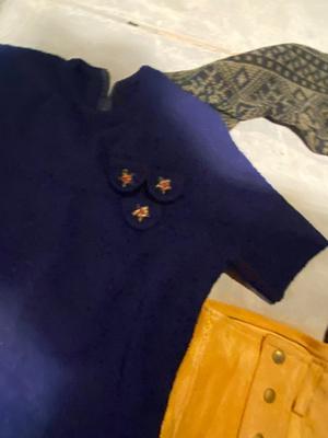 VINTAGE LEATHER PANTS, LETTER SWEATER AND OTHER VINTAGE CLOTHING