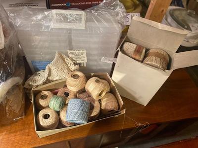 FOX PELT, OTHER FUR ITEMS, SEWING THREAD, CROCHETING CRAFT ORGANIZER KIT