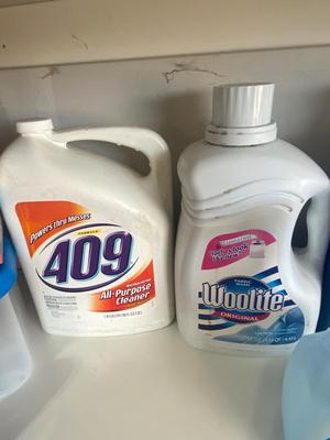 409, OCY CLEAN DETERGENT, DARK AND WHITE WOOLITE AND MORE