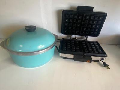 CLUB ALUMINUM DUTCH OVEN & RIVAL BELGIAN WAFFLE MAKER