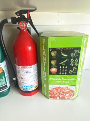 INSECTICIDES, FIRE EXTINGUISHER AND PLANTING KIT
