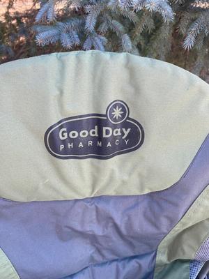 VERY KUSH LAWN CHAIRS, STYROFOAM COOLER AND SLEEPING BAG